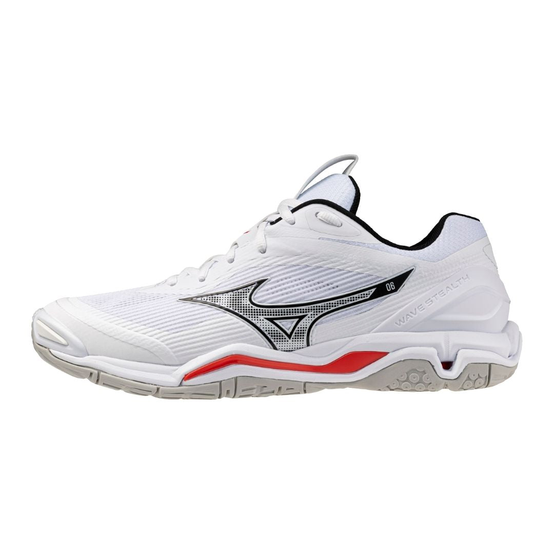 Mizuno Wave Stealth 6 U (White/Black/Fiery Red)